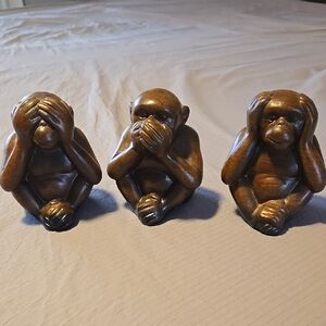 Monkey Figurine Set - Brown